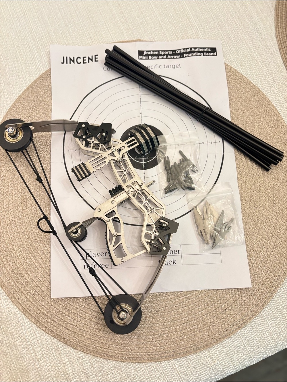 Silver Mini Crossbow Kit — Compact Silver Hunting Accent